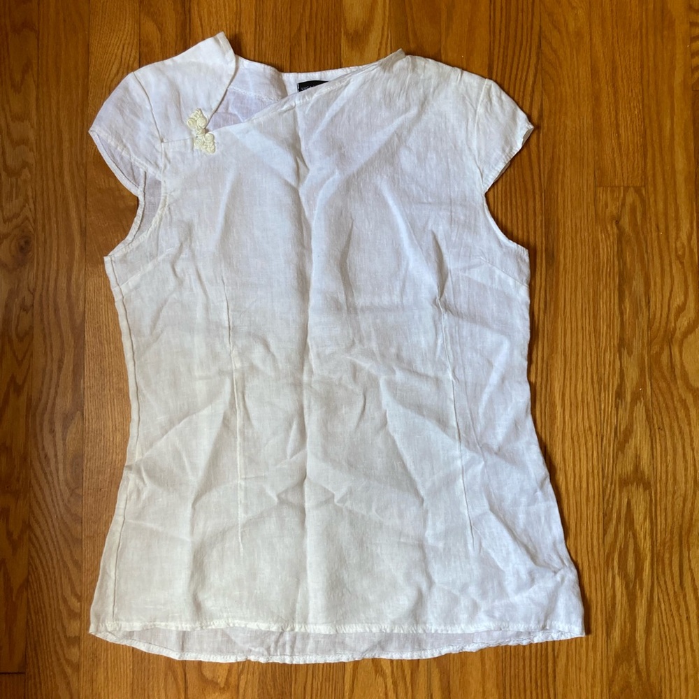 Chinese style linen blouse made in Italy